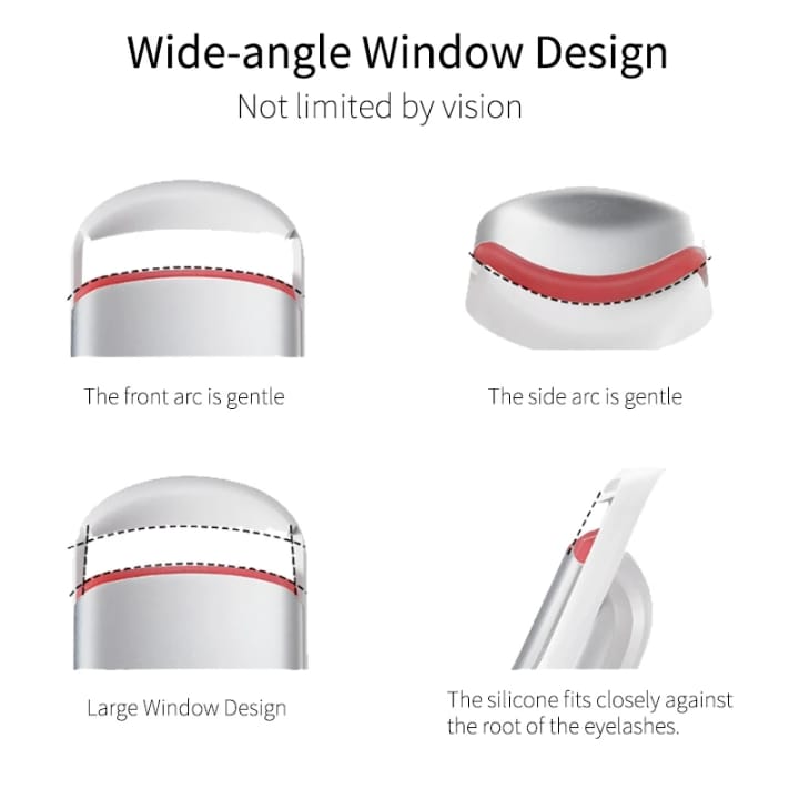 Recourbe-Cils Électrique Chauffant – Disponible en Rose et Blanc